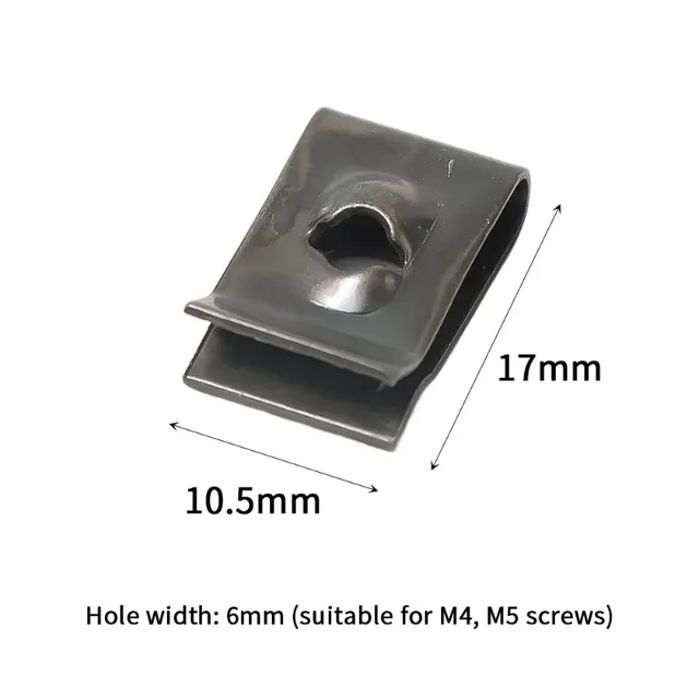 Car Screw Fasteners U-Type Motorcycles Trucks Universal Anti-rust Protection Clip Bumper Fender Trim Panel Fastener Clips Clamp 2