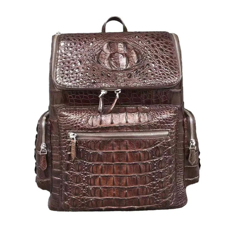 New Design Men's Luxury Genuine Leather Backpack High Quality Fashion Trend Travel Bag Leisure Handbag knapsack High-quality