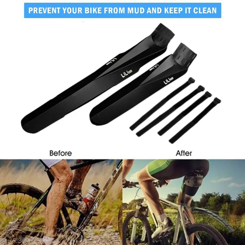 Mountain Bike Rear Mud Guard Foldable Adjustable Height Fixed Gear