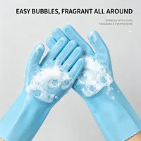 Silicone Pet Bathing Glove, Multifunctional Grooming Massage Brush, Hair Remover Glove for Cats Dogs Home Cleaning - Image 3