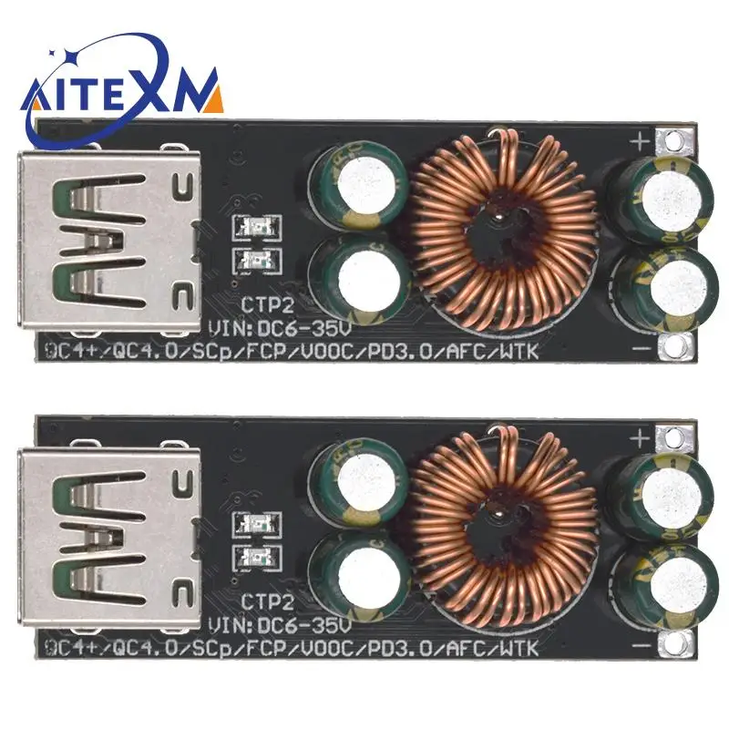 

QC4.0 QC3.0 USB Type-C Mobile Phone Quick Charge Adapter 6 -35V Step Down Buck Boost Module for Huawei SCP/FCP Apple PD Qualcomm