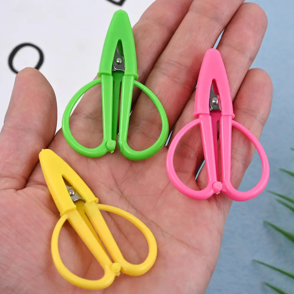 Mini Kids Craft Scissors with Protective Case Stainless Steel Trimmer Shears for Sewing Embroidery Paper Crafts Safety Scissors
