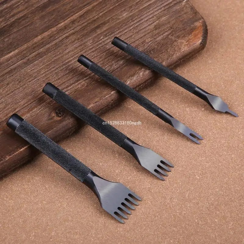 정밀 가죽 구멍 펀치 키트 DIY 프로젝트용 탄소강 도구 4 6 Dropship