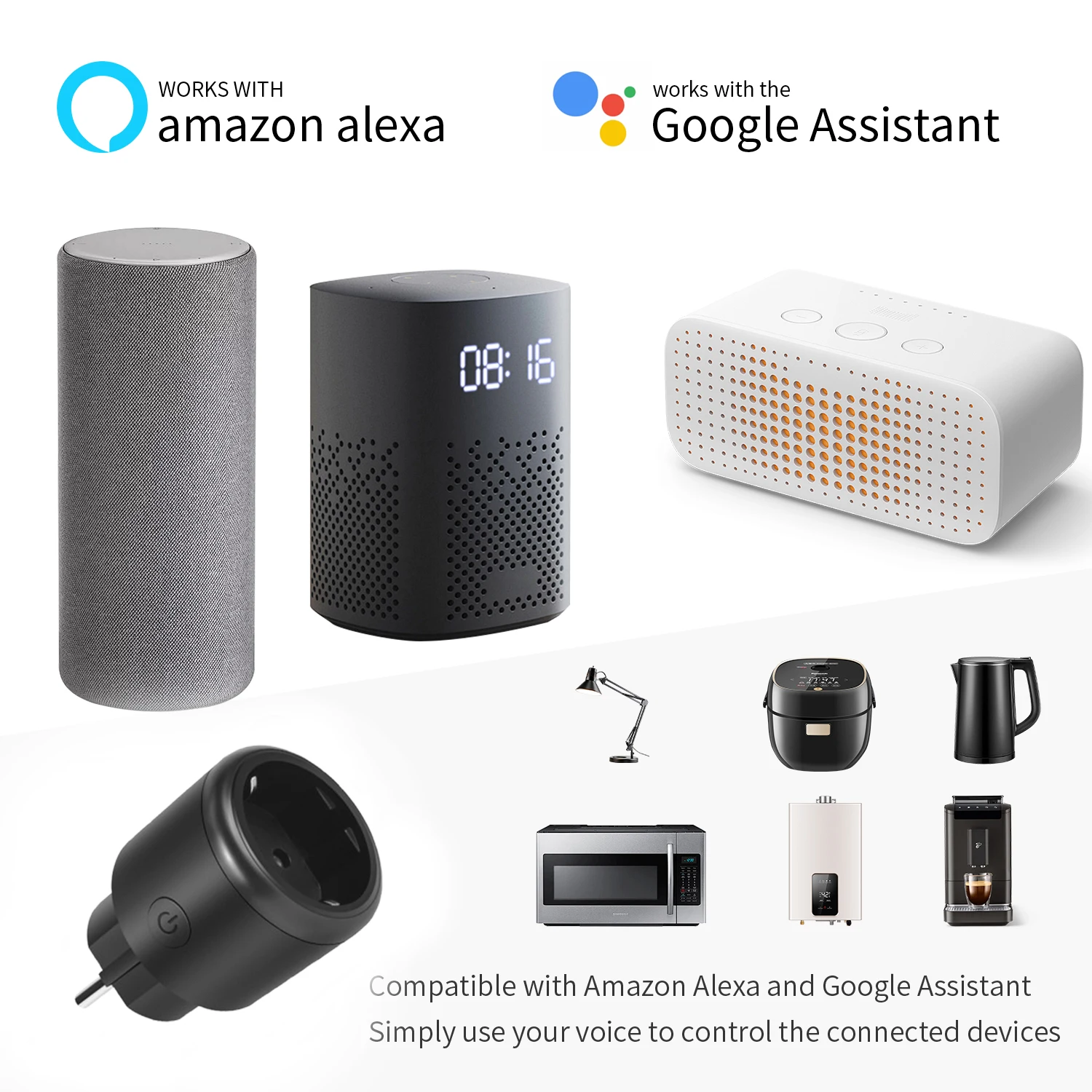 16A Smart Home Tuya Wifi Plug EU Standard Electrical Power Socket Outlet with Energy Monitoring Feature - Image 4