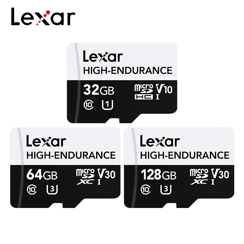 Lexar 고내구성 마이크로 SD 카드, 최대 100 MB/s 메모리 카드, 32GB V10 64GB 128GB V30 C10 방수 TF 카드, 4K 비디오용