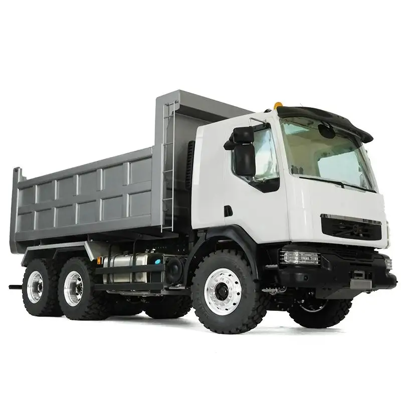 RCLESU 1/14 Truck model VM6X6 three-axle full drive Chinese windmill hopper dump truck model 5