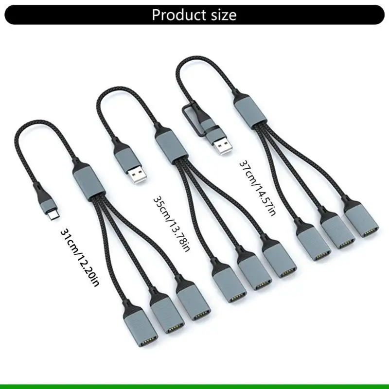 U55C USB 유형 C 3 USB 2.0 어댑터 USB 어댑터 OTG 케이블 커넥터 유형 C 남성 USB 여성 OTG 케이블 노트북 컴퓨터