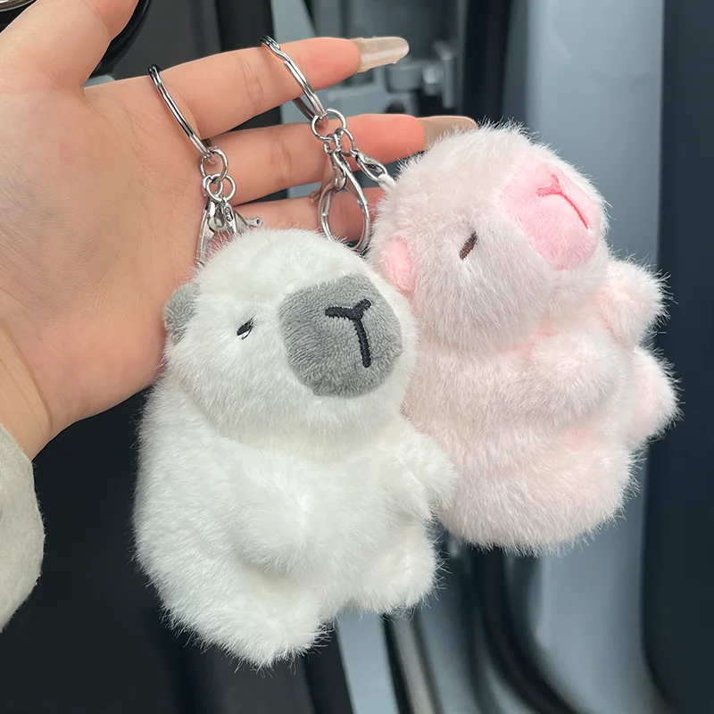 Couple Gift Mini Plush Keychain Simulation Animal Cute Plush Toy Backpack Pendant Birthday Gift Box Decorative Doll 3