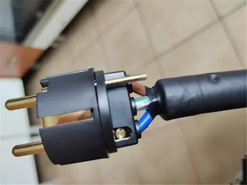 HIFI EU Schuko 케이블 업그레이드 AC 전원 케이블 고품질 무산소 구리 커넥터 플러그 0.5M 1M 1.5M 2M 3M 5M 검정색