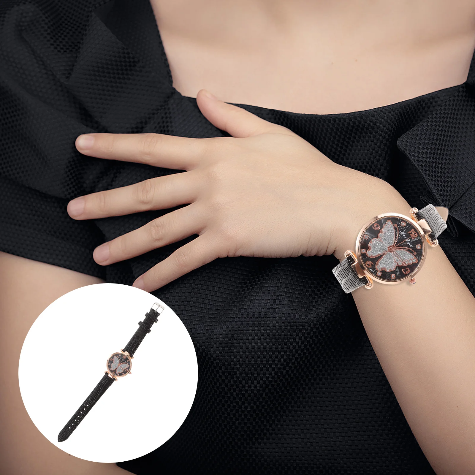 Butterfly Ladies Watch for Female Women Girl Portable Butterflies Leisure Alloy Fashionable