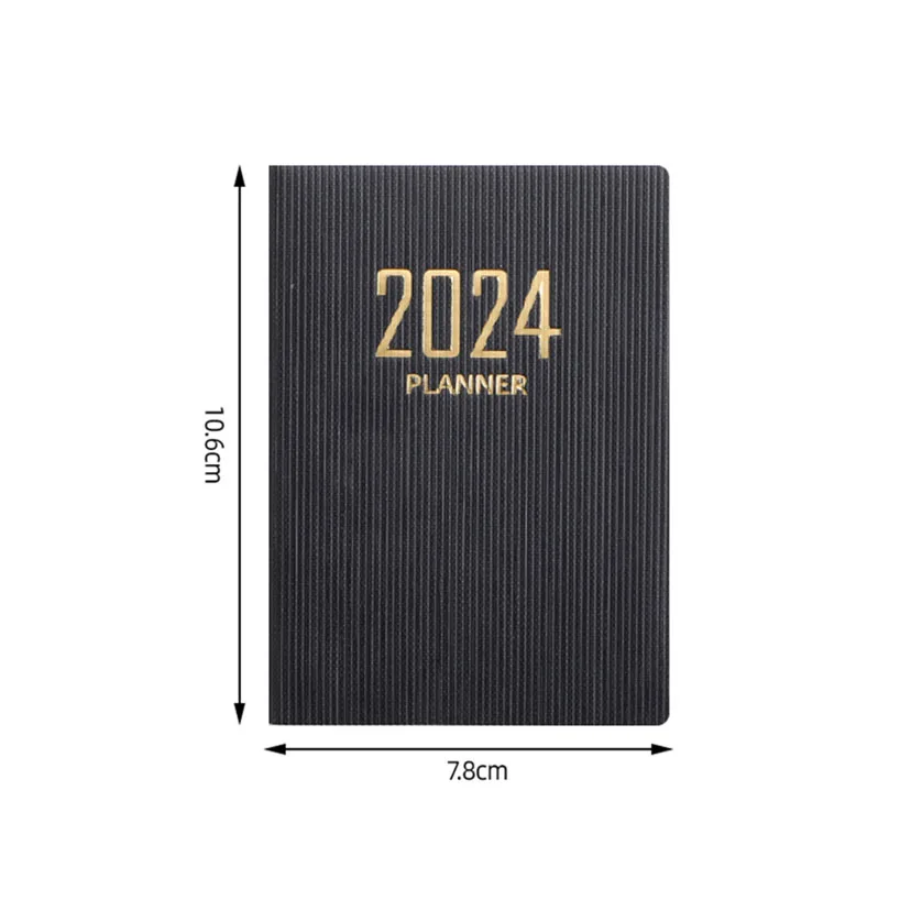 Mini cahier portable A7, bloc-notes de poche, 2024 jours, 03, agenda  hebdomadaire, cahiers de licence