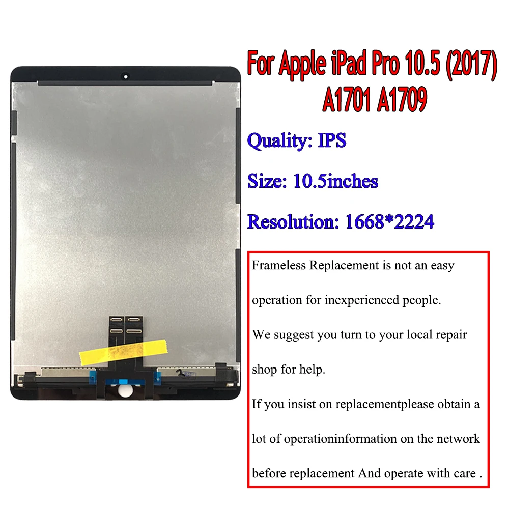 IPad Pro 10.5 Bildschirm Ersatz - Touch Digitizer Für A1701 A1709 Schwarz