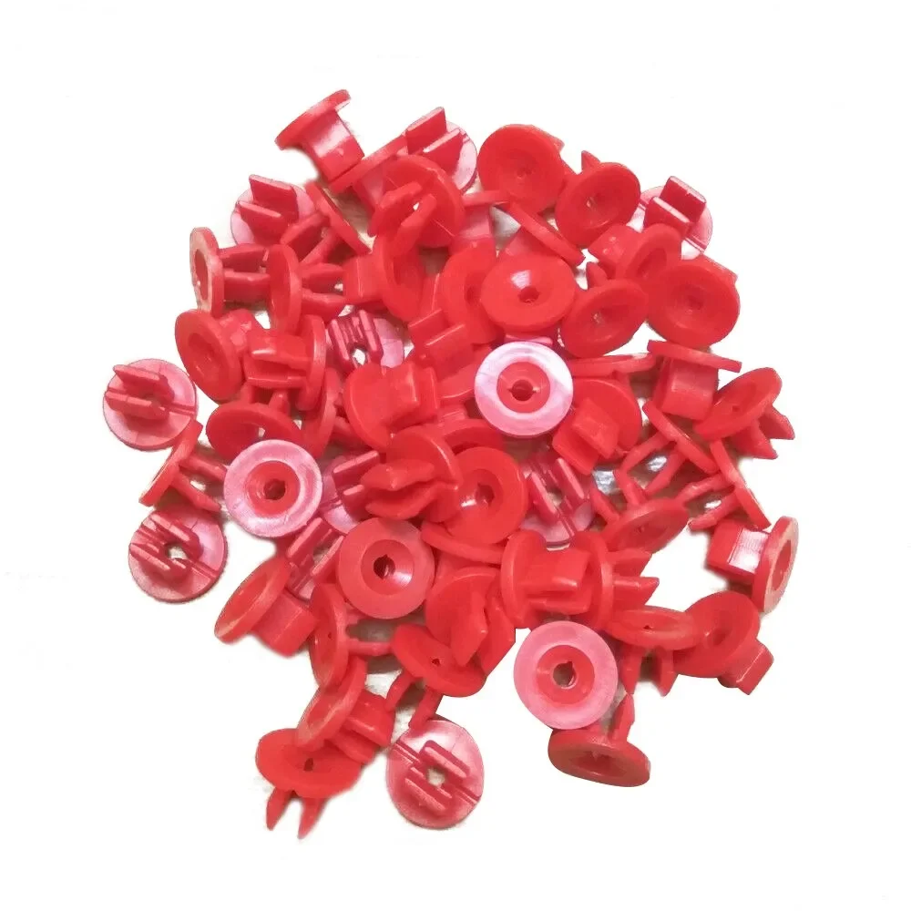 30pcs Plastic Screw Grommets Nylon Nut For FORD Under-Body Shield Nut Set Red W702438-S300 Interior Accessories NEW