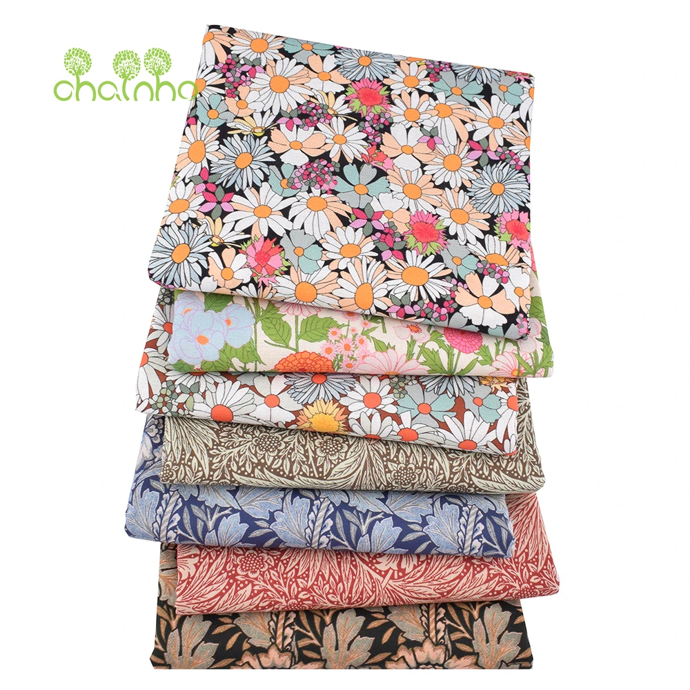 Chainho,21S Thickened Twill Digital Direct Spraying Cotton Fabric,DIY Sewing Quilting For Garments,Bags Home Textiles Material