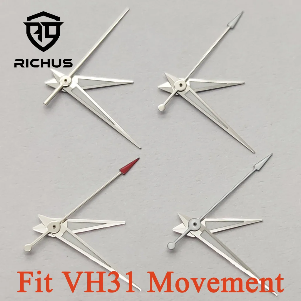 RICHUS Green Luminous Silver Watch Hands - Premium Watch Accessories