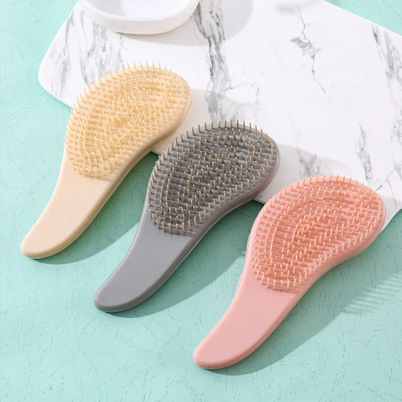 Vibrant Rose Anti-Static Detangling Hair Brush for Women - Scalp Care & Styling Tool