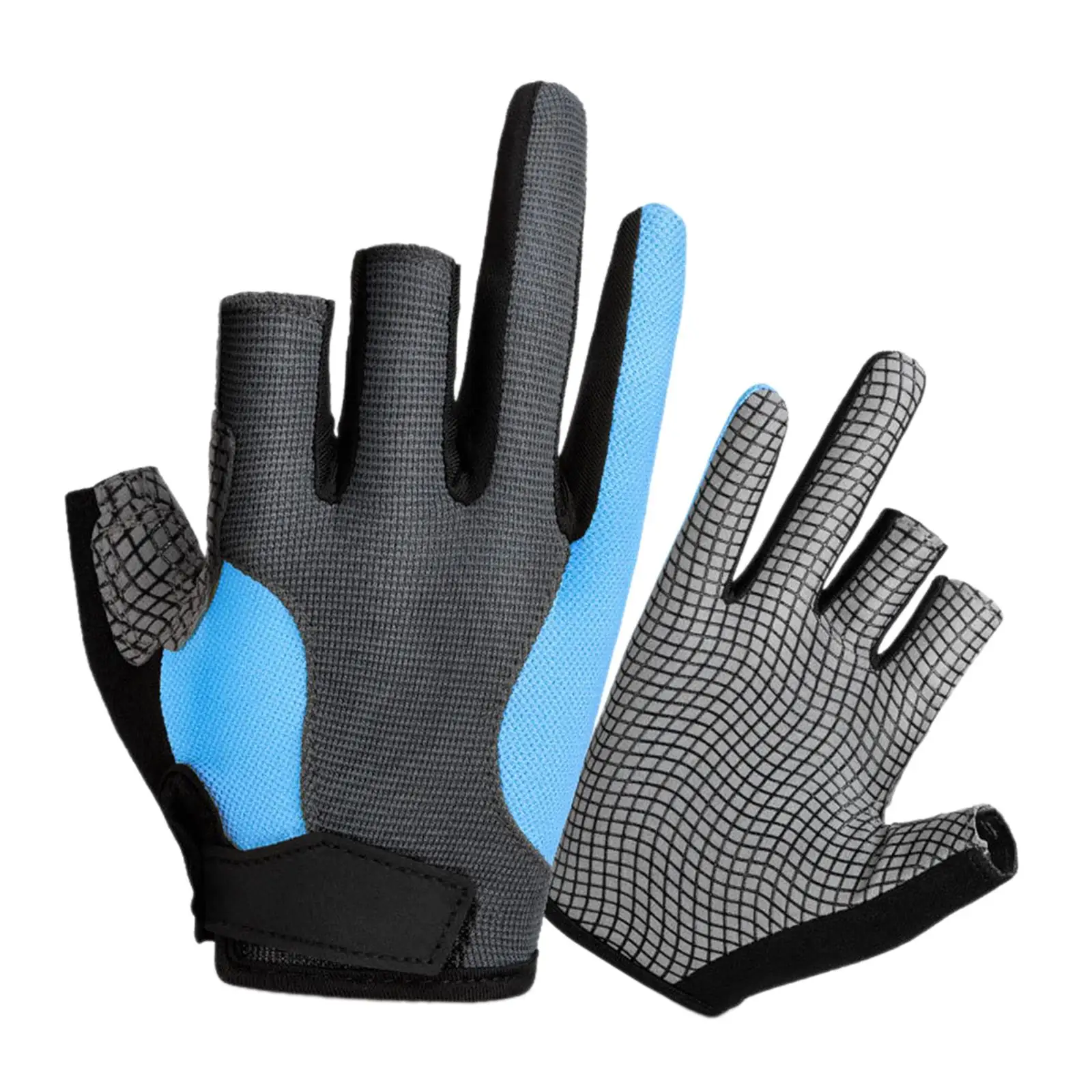 3 Cut Fingers Gloves Finger Protector Ice Fishing Gloves Breathable Non Slip