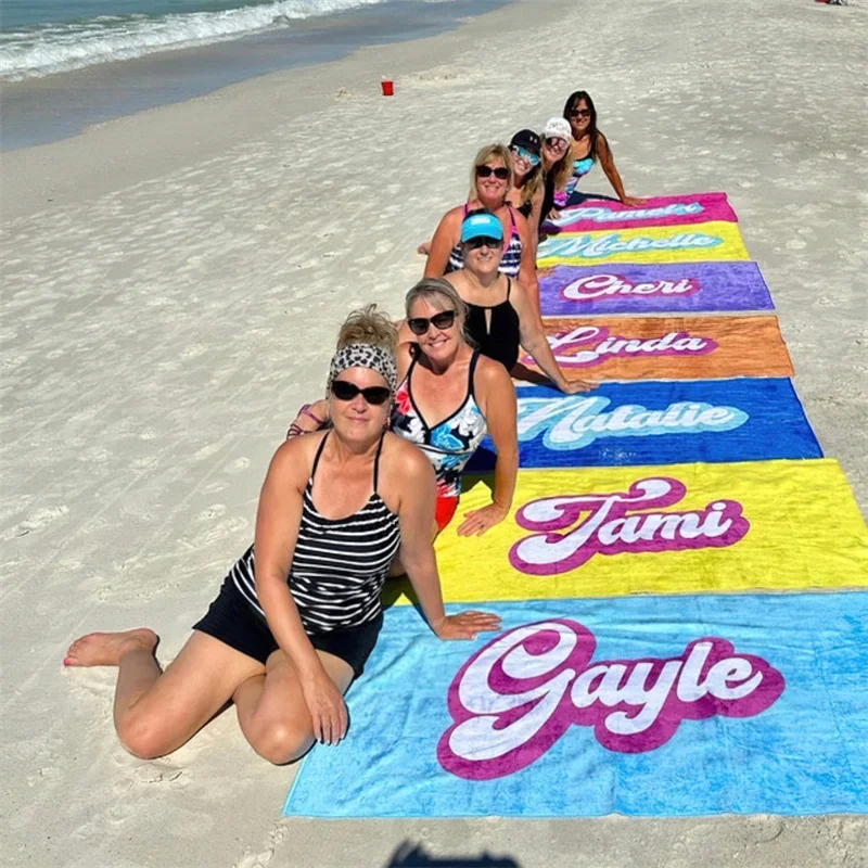 Custom Name Colorful Beach Towel 2 | Custom Name Colorful Beach Towel 2