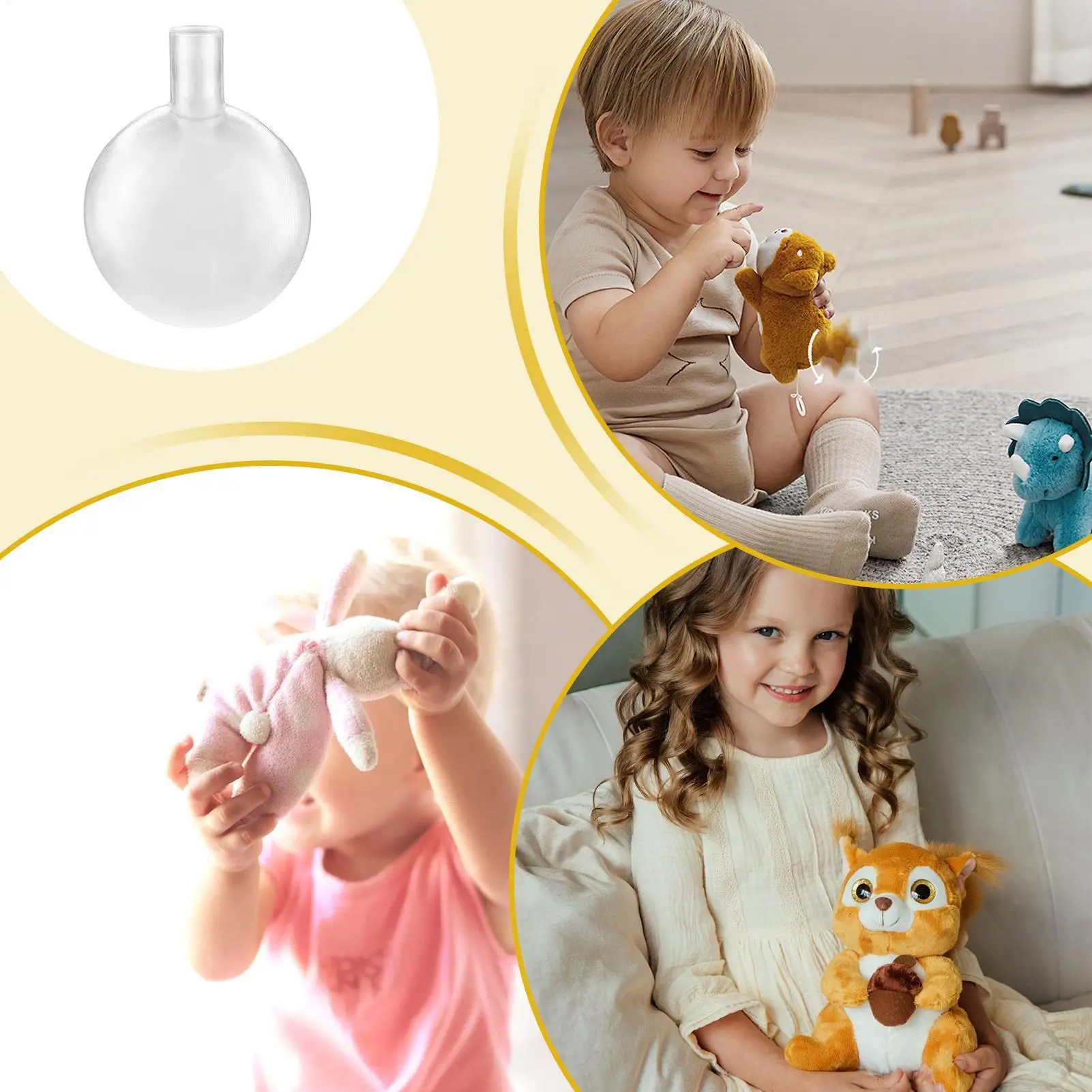 20 Stück Quietschspielzeug für Haustiere, Hunde und Babys, Plüschtiere mit flexiblen Ersatz-Quietschern, Sofort-Sound-Effekt, Zubehör – Detail 4