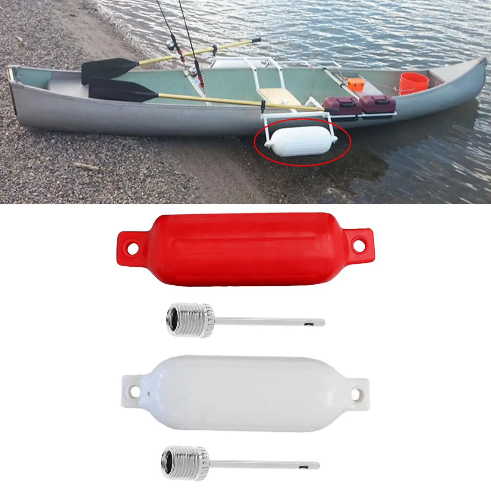 Marine Boat Bumpers Inflatable Reinforced Eye Ends Fender Pontoon Bumper Guards for Fishing Boats Pontoon boat bumper fender