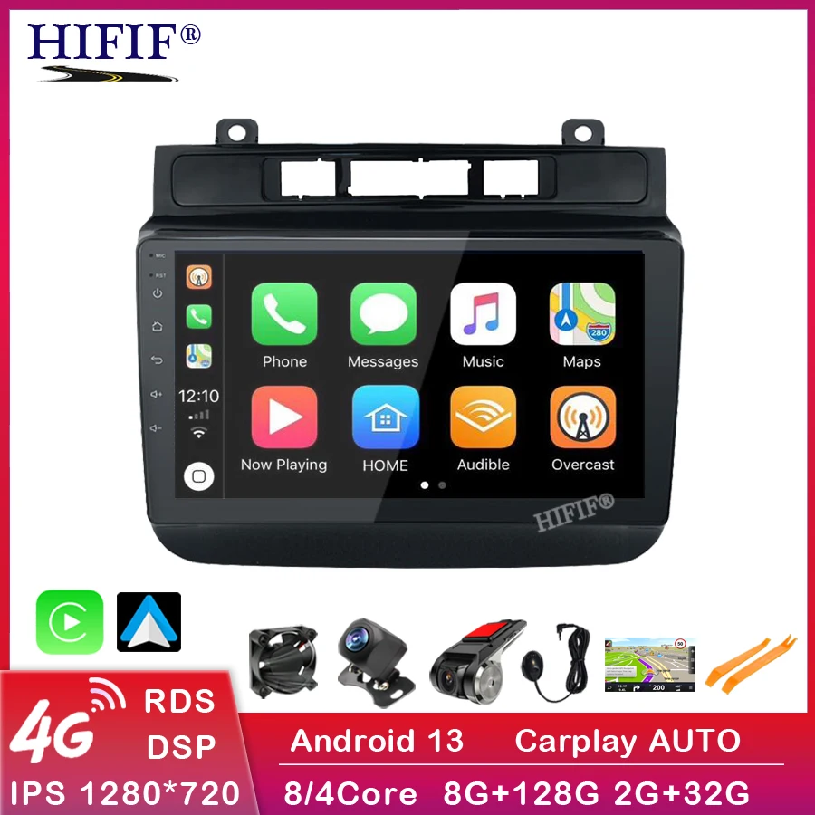 

Автомобильный радиоприемник 6 ГБ + 128 Гб Octa Core QLED 1280*720 Android 13 GPS-навигация для Volkswagen Touareg FL NF 2010 - 2018 без DVD