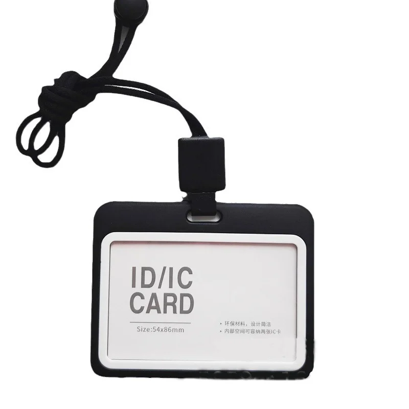최고 품질의 간단한 컬러 배지 릴 ABS 플라스틱 매는 밧줄 캐릭터 확장 가능한 간호사 의사 전시회 PU 카드 배지 홀더