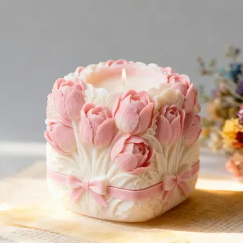 Tulip Relief Candle Mold 1
