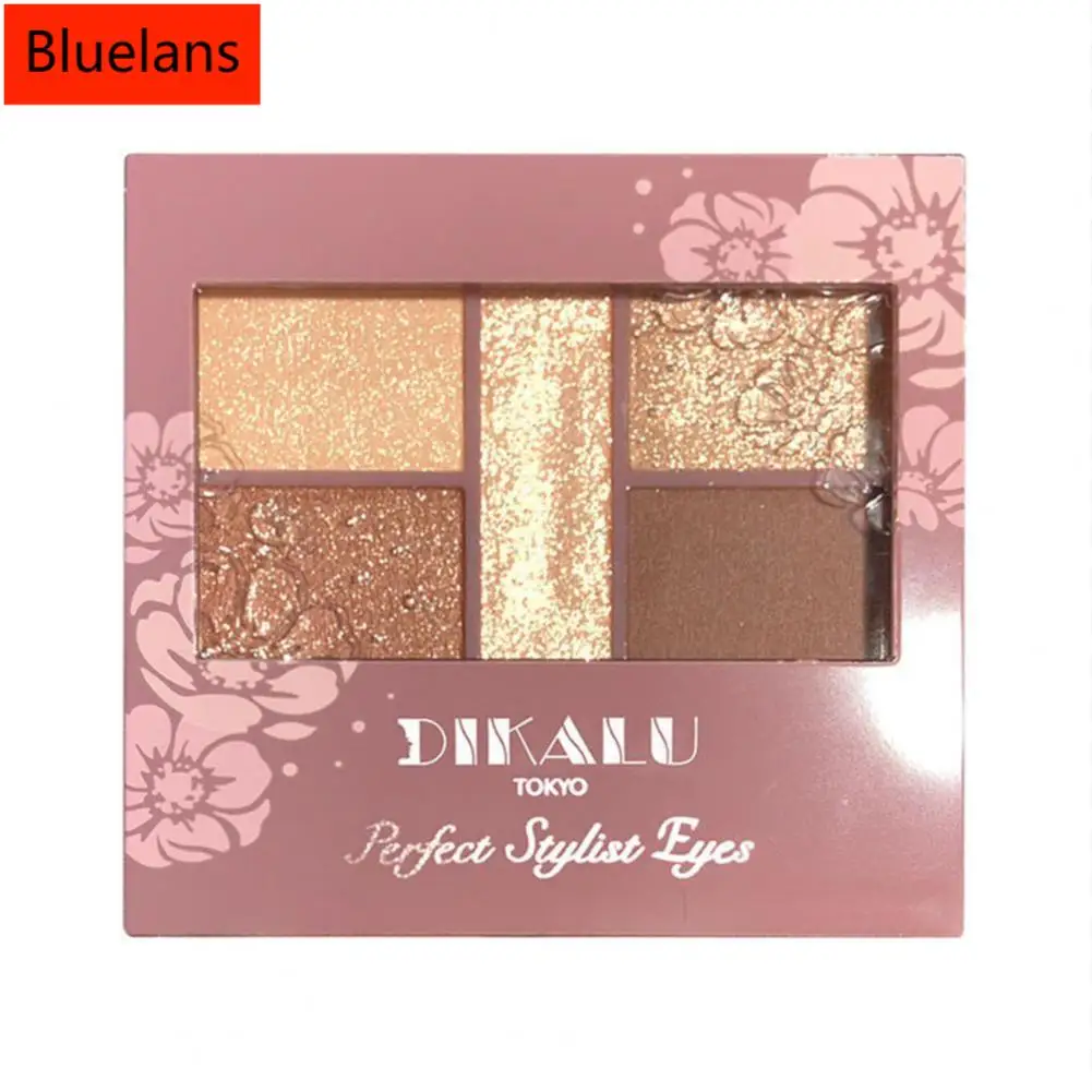 

Makeup Eyeshadow Lasting Effect Delicate Smooth Portable Cosmetics Accessory Amber Chestnut Shade Five-color Eyeshadow Palette