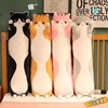 Cute Long Strip Cat Stuffed Body Pillow Cartoon Cat Plush Cushion Kawai Sofa Bedroom Throw Pillow Home Decoration Creative Gifts 2