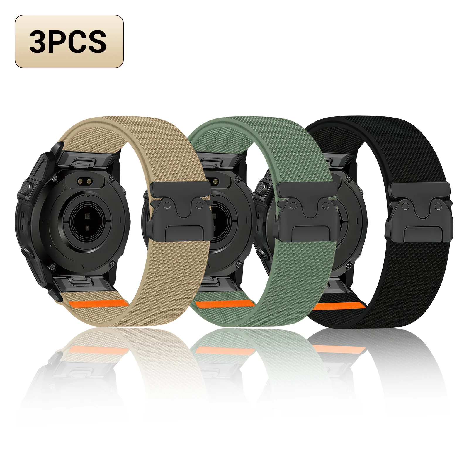 Woven Nylon Smartwatch Band - QuickFit Adjustable Strap Bracelet