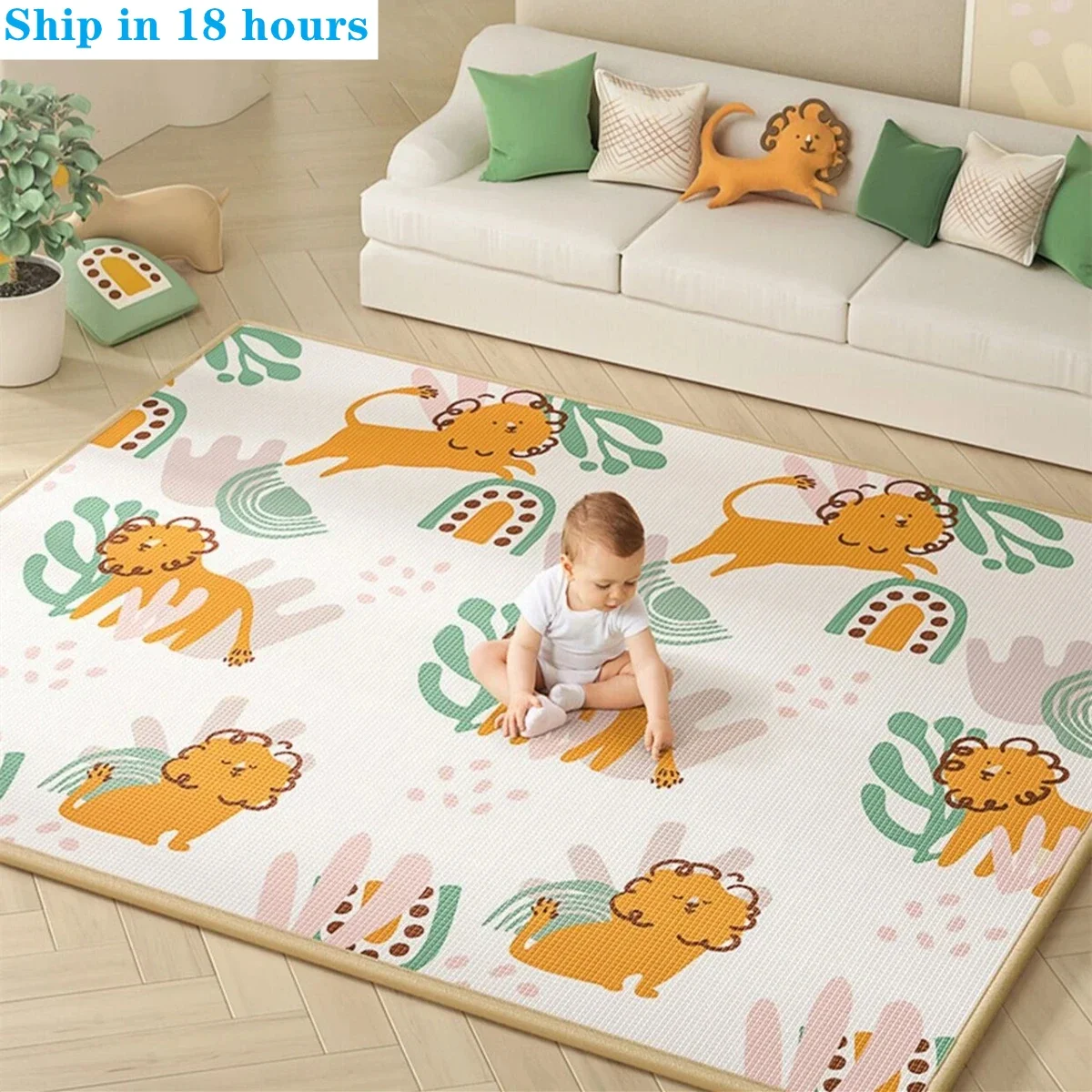 New 1cm/0.5cm Thick Baby Crawling Play Mats 15 Types of Cartoon Patterns Folding Carpet Play Mat for Children's Safety Rug Gifts