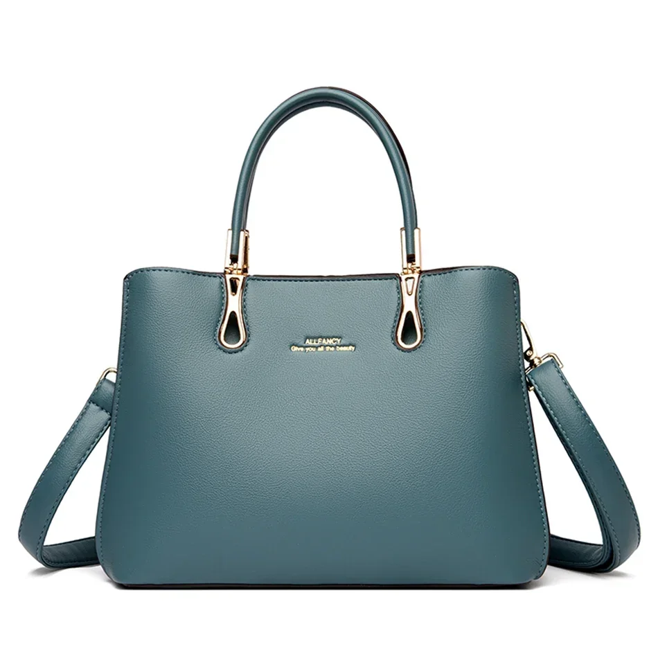 Bolsos cruzados genuinos de 3 capas para mujer, de piel suave, de diseñador, de marca, para hombro, bolso de mano, pequeño, informal, bolso de mano