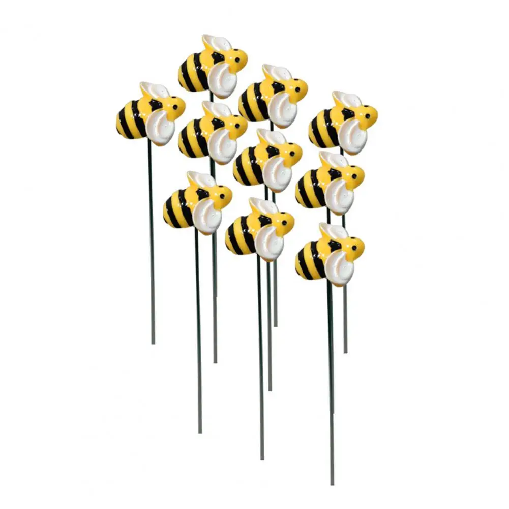 Metal Bee Garden Decoration Decorative Metal Bee Garden Stakes Uv Resistant Waterproof Easy to Install Enhance with Small