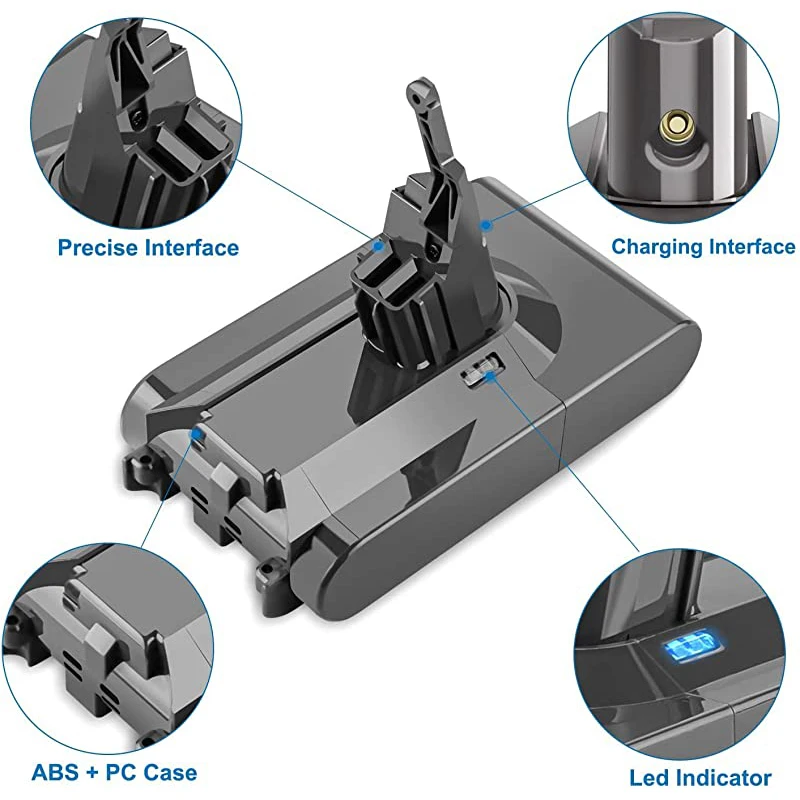 para Dyson v8 Yh5 Bateria Aspirador Absoluto para Dyson v8 Bateria v8 Sv10 Bateria Recarregável v8 Fluffy v8 Animal - Image 6