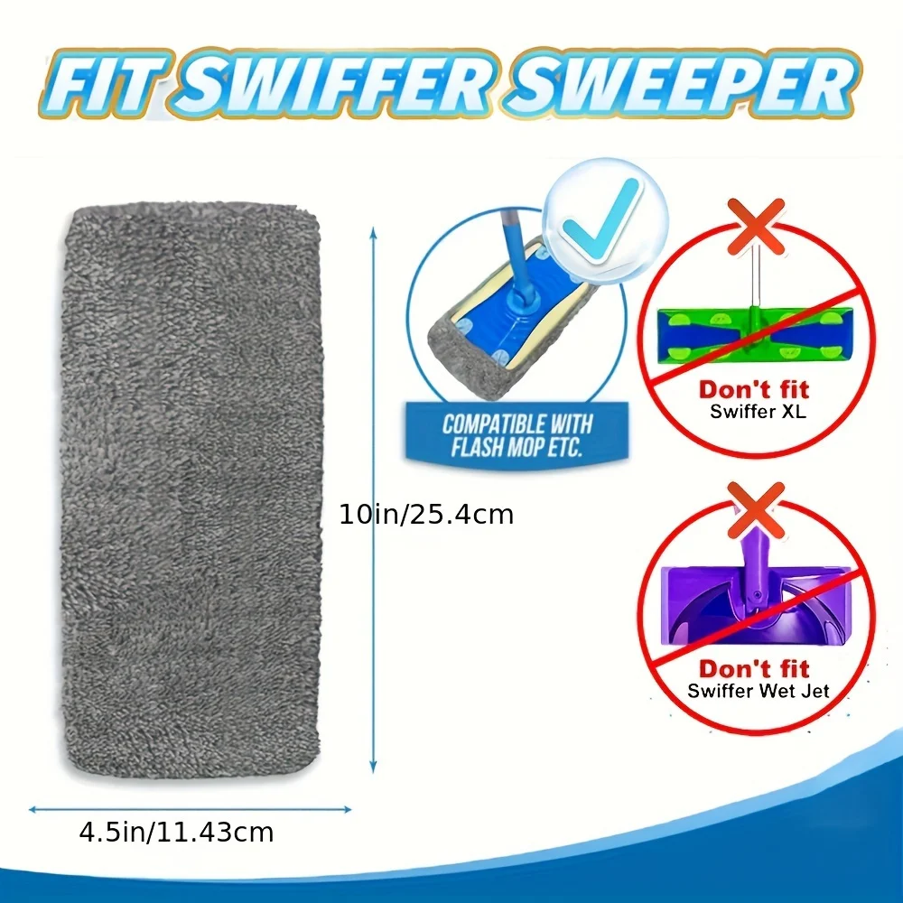 Confezione Da 4 Panni Di Pulizia Compatibili Solo Con Swiffer Wetjet Per Pulizia Di Pavimenti In Legno Massello Umidi Asciutti 78822068