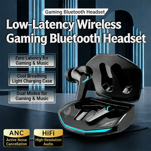 Lenovo GM2 Pro TWS Bluetooth 5.3 Wireless Earphones with HD Call Mic Low Latency Game Headphones Music Sports Earbuds Original
