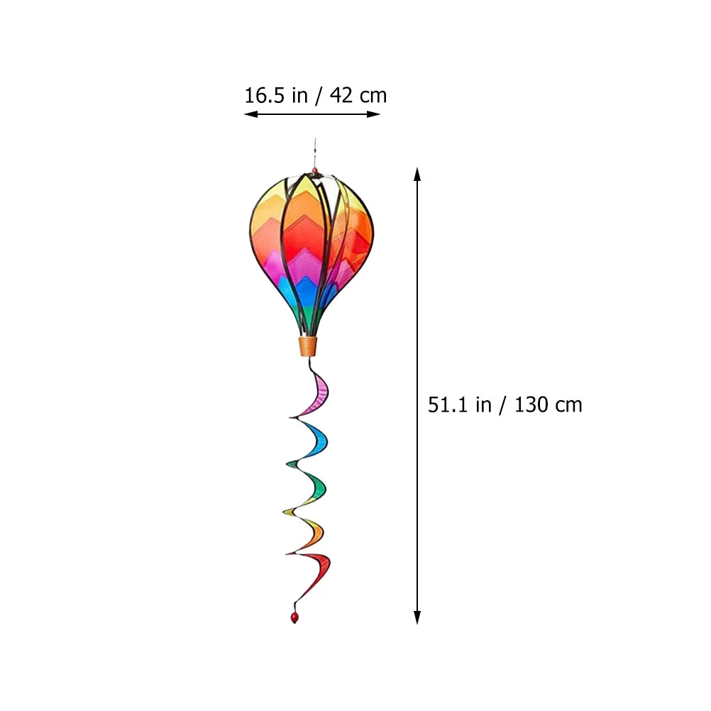 Wind Sock Wind Spinner 2pcs Hot Air Balloon Windmill Decors Garden Spinners Outdoor Layout Pendants Spiral Balloon Yard Decorations Wind Socks Spinners