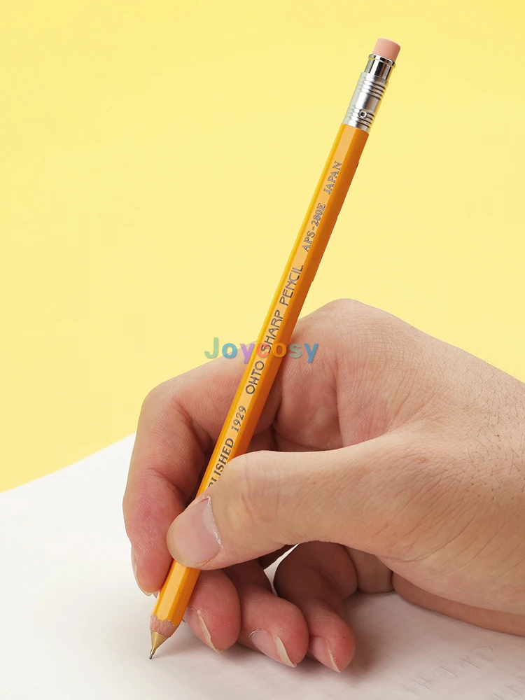 Ohto Mechanical Pencil Wood Sharp With Eraser, 0.5mm, Mechanical Pencil