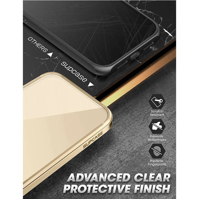Supcase Voor Iphone 13 Pro Max Case 6.7 Inch (2021 Release) ub Edge Pro Slim Frame Clear Back Case Met Ingebouwde Screen Protector