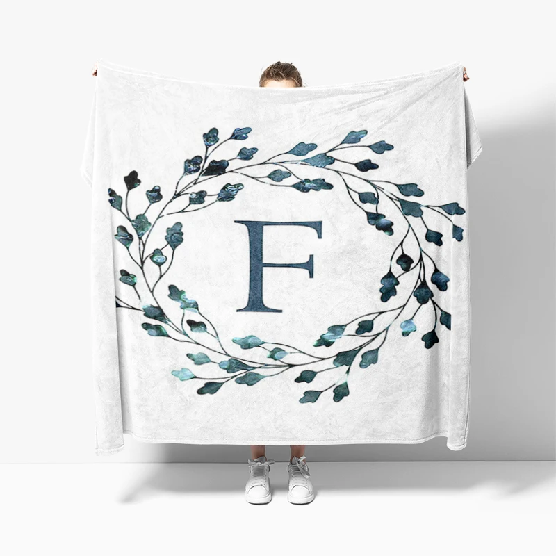 Home decoration Letter wreath plush Sofa blanket anime Bedspread on the bed anime fluffy soft blankets thick blanket for winter
