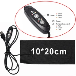 USB Electric Heated Jacket Pad - Thermal Warmth for DIY Winter Clothing, Carbon Fiber Heating Vest Pads, USB Powered (10x20cm)