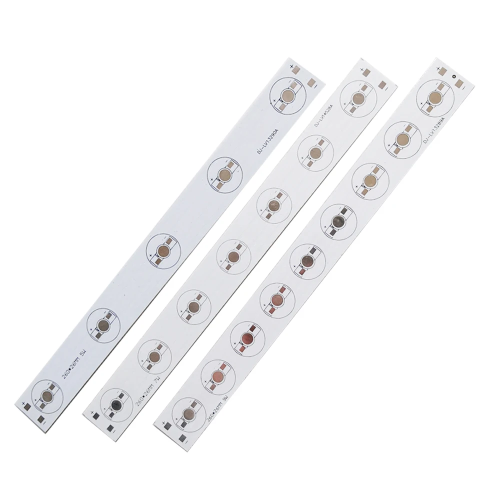 5pcs 높은 전원 LED PCB 알루미늄 기본 플레이트 3W 4W 5W 6W 7W 9W 12W 직사각형 방열판 117/260/460mm 수경법 수족관 튜브 DIY
