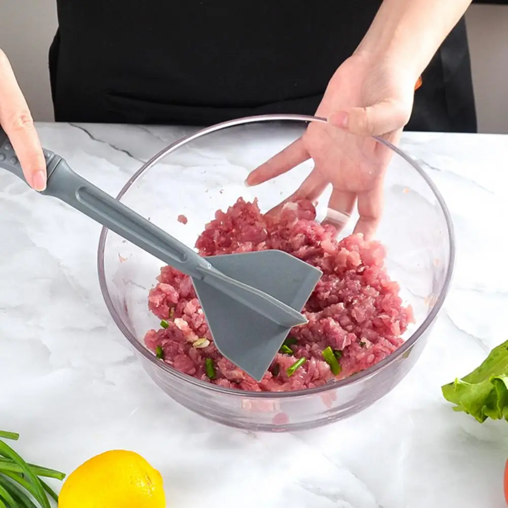 Avocado Masher Sauce Stirrer Meat Grinder Heat-resistant Meat Masher Long Handle Chopper for Ground Beef Hamburger for Mixing
