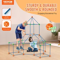 VEVOR Fort Building Blocks Kids Creative Indoor Play Tent Brick Kit with 80 Rods 40 Balls for DIY Educational Castle Toys Gift 2
