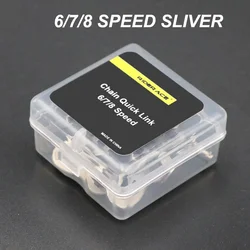 Bicycle Chain Master Link Connectors - Quick Release Magic Buttons, 5 Pairs (6 - 7 - 8 speed Sliver)