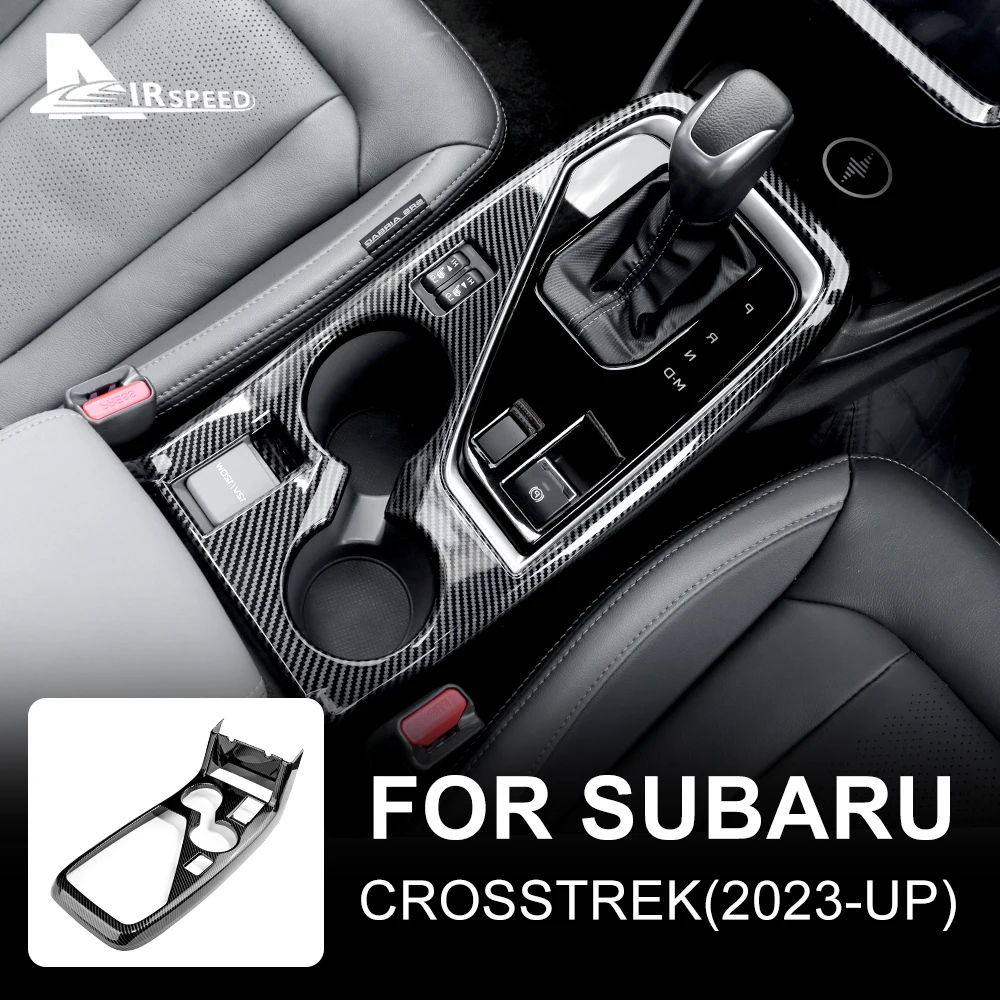 ABS For Subaru Crosstrek 2024 Impreza 2024 Control Panel Water Cup Frame Carbon Fiber Pattern Style RHD LHD Decor Accessories