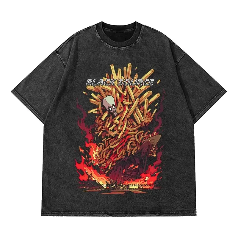 

Футболка мужская с принтом SOS shadow graphic, промытая футболка в стиле ретро, уличная одежда в стиле хип-хоп, хлопковая рубашка с коротким рукавом в стиле Харадзюку, лето 2024