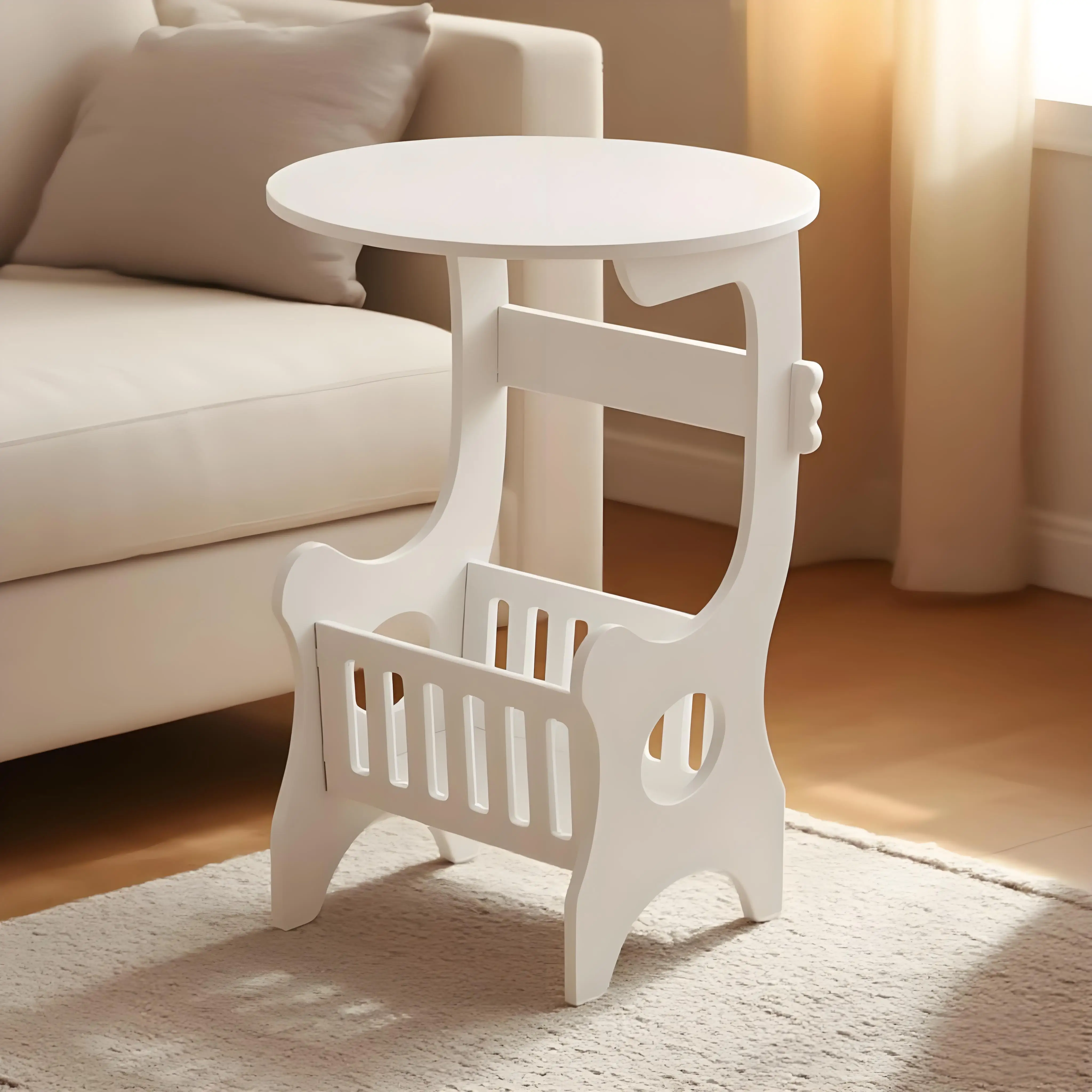 Multi White Functional Bedside Table With Book And Magazine Storage Minimalist Nightstands Bedroom Furniture