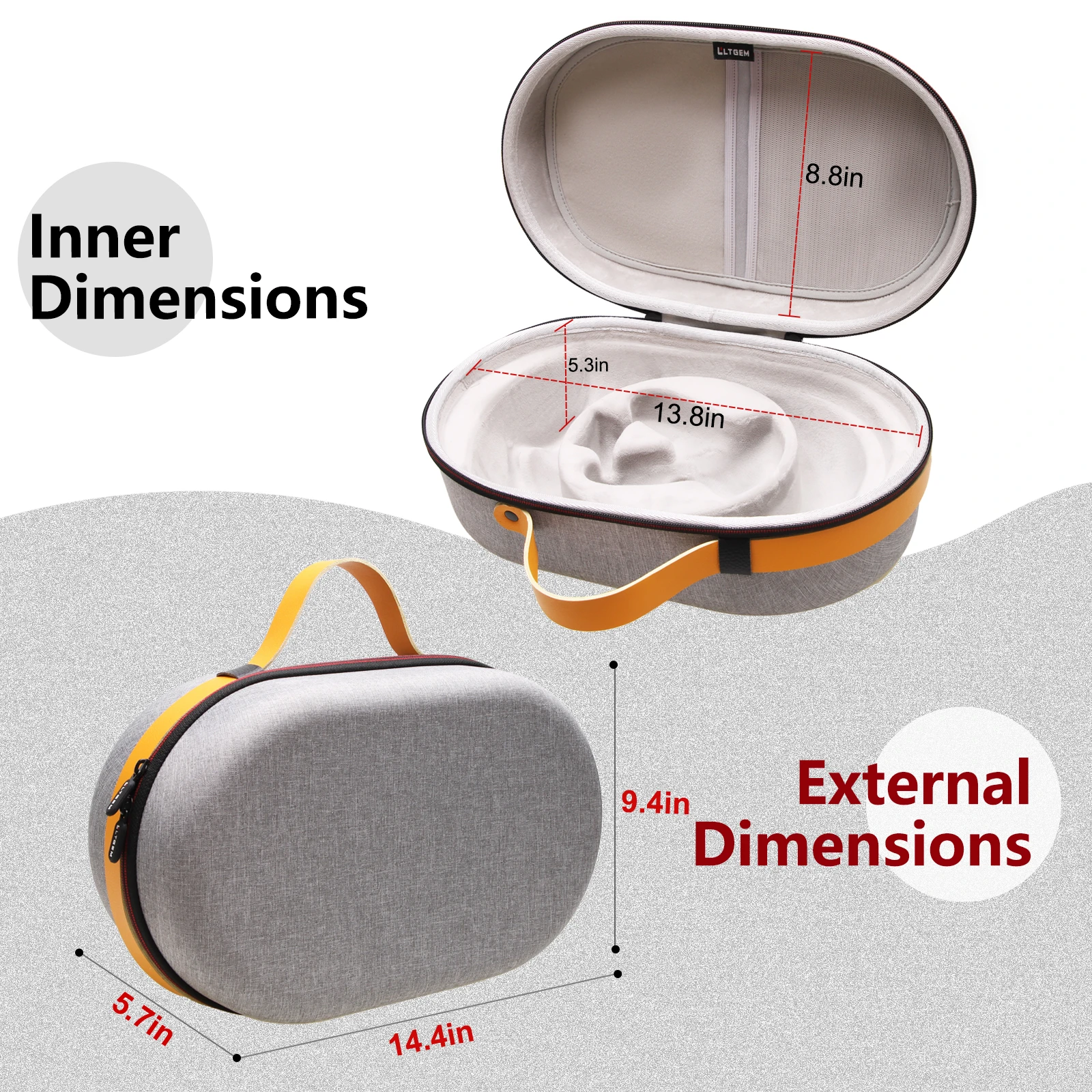 LTGEM futerał do przenoszenia kompatybilny z Meta/Oculus Quest Pro i kontrolerami, stacja do ładowania, kablami do woreczki podróżne