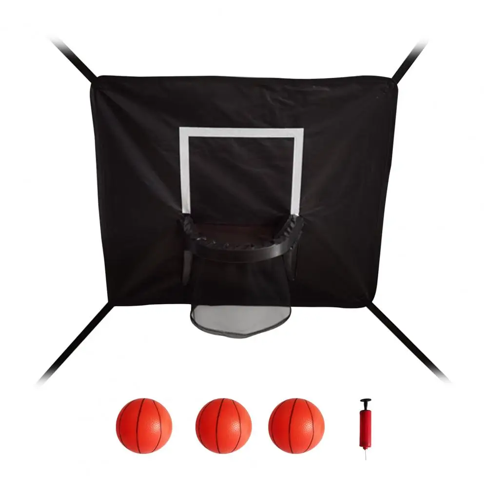 1 Set Trampoline Basketball Hoop With 3 Mini Balls And Pump Kids Entertainment Sport Trampoline Basketball Goal Accessory